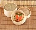 Dim Sum in Bamboo Steamed Bowl Royalty Free Stock Photo