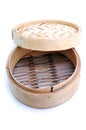 Dim sum bamboo steamer basket Royalty Free Stock Photo