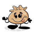 Dim Sum. Funnny cartoon character. Vector isolated background