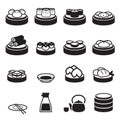 Dim sum & japanese food icons