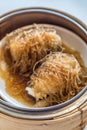 Dim sum Sea Bass with vermicelli