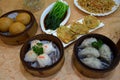 Dim sum, favorite style of cantonese cuisine. Royalty Free Stock Photo