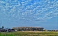 Dimapur football stadium under blue sky