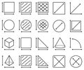 Dimension line icons. Vector illustration