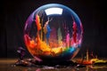 Dimensional Paint glob 3d art. Generate Ai