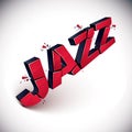 Dimensional shattered vector jazz word, contemporary musical sty