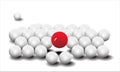 Dimensional vector of white and red ball Royalty Free Stock Photo