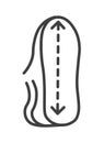 Dimensions of shoes sole, measurement size chart