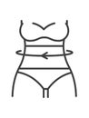 Dimensions of women waist, measurement for clothes