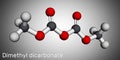 Dimethyl dicarbonate, DMDC, velcorin, dimethyl pyrocarbonate molecule. It is beverage preservative, sterilant, food Royalty Free Stock Photo