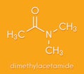 Dimethylacetamide DMAc chemical solvent molecule. Skeletal formula. Royalty Free Stock Photo