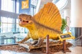 Dimetrodon dino, shopping entertainment center mall SUKCESJA, extinct genus of synapsids, Dimetrodon limbatus, Sphenacodontidae Royalty Free Stock Photo