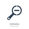 diminish icon in trendy design style. diminish icon isolated on white background. diminish vector icon simple and modern flat