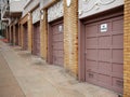 Diminishing Garage Doors Royalty Free Stock Photo