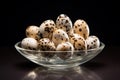 Diminutive Small quail eggs. Generate Ai