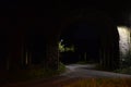 Dark Country road and bridge