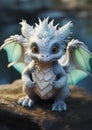 Frosty Flames: A Closeup of Adorable British Dragon Wings