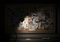 Mysterious Case File Board - Detective Room Royalty Free Stock Photo