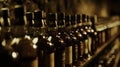 In a dimly lit room rows of bottles sit on racks each one a unique blend of gs ready to be enjoyed