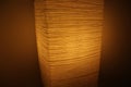 Dimmed paper lamp - cozy lighting Royalty Free Stock Photo