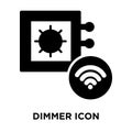 Dimmer icon vector isolated on white background, logo concept of Royalty Free Stock Photo