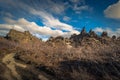 Dimmuborgir - May 06, 2018: Rocky landcape of Dimmuborgir, Iceland Royalty Free Stock Photo