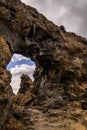 Dimmuborgir rock formation in northern part of Iceland Royalty Free Stock Photo