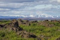 Dimmuborgir - a rock town near the Lake Myvatn in northern Iceland with volcanic caves, lava fields and rock formations Royalty Free Stock Photo
