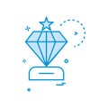 dimond icon vector design Royalty Free Stock Photo
