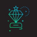 dimond icon vector design Royalty Free Stock Photo