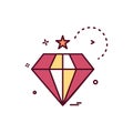 dimond icon vector design Royalty Free Stock Photo