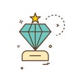 dimond icon vector design Royalty Free Stock Photo