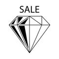 Dimond With Sale Sign Icon