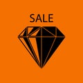 Dimond With Sale Sign Icon