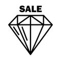 Dimond With Sale Sign Icon