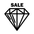 Dimond With Sale Sign Icon