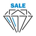 Dimond With Sale Sign Icon