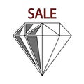 Dimond With Sale Sign Icon