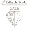 Dimond With Sale Sign Icon