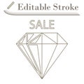 Dimond With Sale Sign Icon Royalty Free Stock Photo