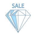 Dimond With Sale Sign Icon