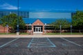 Dimondale MI - June 4, 2022: Entrance to State of Michigan Forensic Laboratory