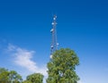 Dimondale MI - June 4, 2022: Michigan State Police communication tower