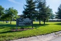 Dimondale MI - June 4, 2022: Street sign for Forensic Laboratory