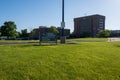 Dimondale MI - June 4, 2022: Street sign for Michigan Forensic Laboratory