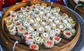 Dimsum with various flavors in a steamer Royalty Free Stock Photo