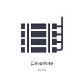 dinamite icon. isolated dinamite icon vector illustration from army collection. editable sing symbol can be use for web site and