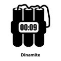 Dinamite icon vector isolated on white background, logo concept