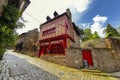 Cafe in Dinan in Brittany, NorthWest France