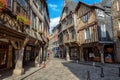 Dinan city, medieval houses in Old Town, Brittany, France Royalty Free Stock Photo